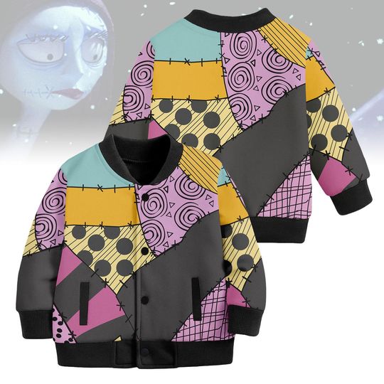 Discover Sally Baseball Jacket, Nightmare Before Christmas Cosplay Kids Jacket, Disney Halloween Jacket, Halloween Gift For Her, Gift For Kids