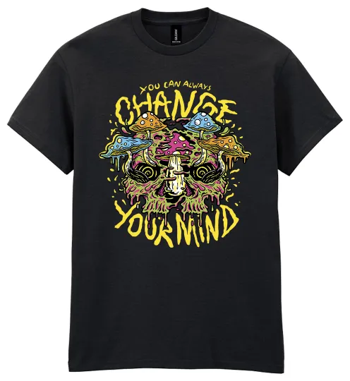 Discover Change Your Mind Mushroom Camping T-Shirt Unisex Men Women