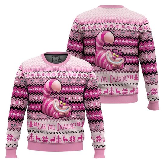 Cheshire Cat Alice in Wonderland Ugly Christmas Sweater