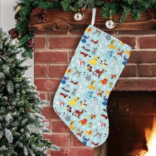 Discover Personalized Disney Dogs Christmas Stocking, Stocking with Name Chimney Decor