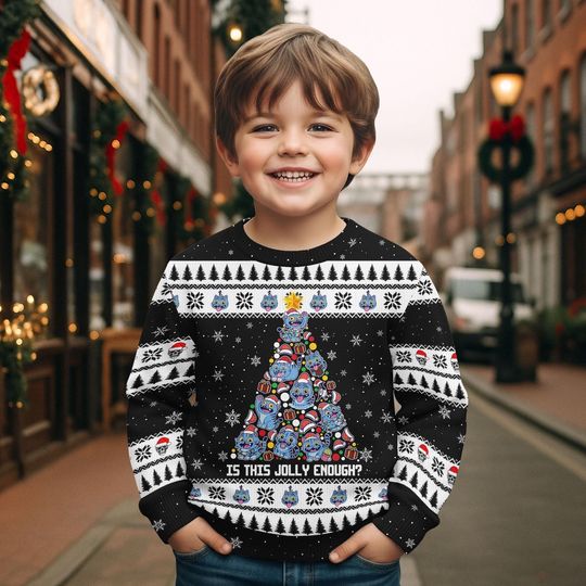 Christmas Derpy Tiger Kids Ugly Sweater, Blue Tiger Kpop Cosplay Kids Sweater, Demon Hunter Costume, Neon Demon Tiger Shirt, Xmas Gift