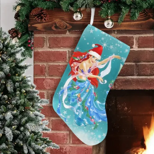 Discover Personalized Ariel Princess The Little Mermaid Christmas Stocking Chimney Decor