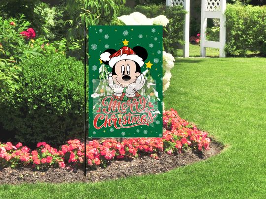 Discover Mouse and Friends Christmas Garden Flags
