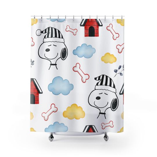 Discover Snoopy Shower Curtain: Playful Bathroom Decor for Dog Lovers