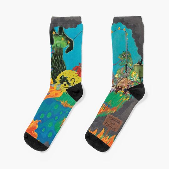Discover King Gizzard Album Art Collage Socks