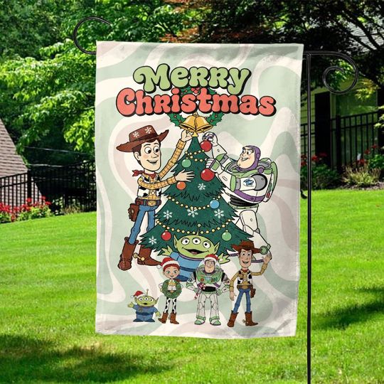 Discover Disney Toy Story Christmas Garden Flag, You' ve Got a Friend in Me Christmas Flag, Disney Christmas Garden Flag, Kids Christmas gift G5NY19