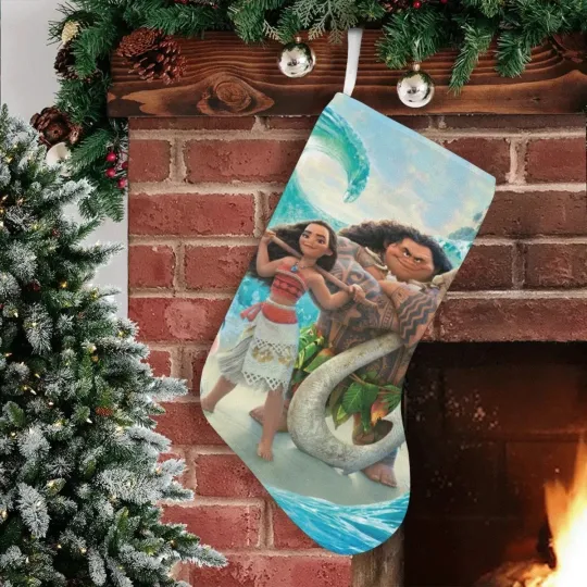 Discover Personalized Moana Christmas Stocking Moana With Name Stocking Chimney Decor