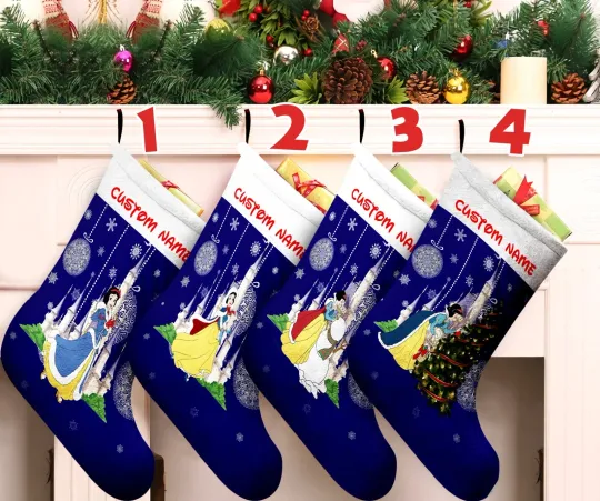 Discover Personalized Snow White Princess Christmas Stocking, Snow White Stocking Gift