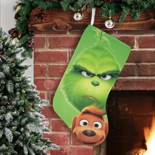 Discover Personalized funny character Christmas Stocking, funny character Stocking With Name Chimney Decor