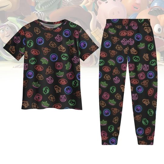 Discover Toy Story Halloween Characters T-Shirt Pants Set, Buzz Woody Alien Pajamas, Halloween Disney Costume Loungewear Outfit, Gift For Her