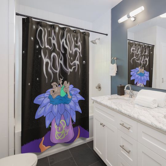 Discover Ola Kola Koala - Blue Flower - Shower Curtain