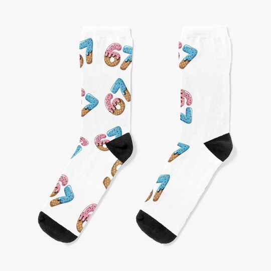 Discover Funny 67 Teenage Slang - Gen Alpha 67 Meme Drippy Ice Cream Socks