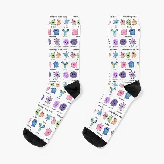 Discover Immunology is so Cute Version 2 Socks