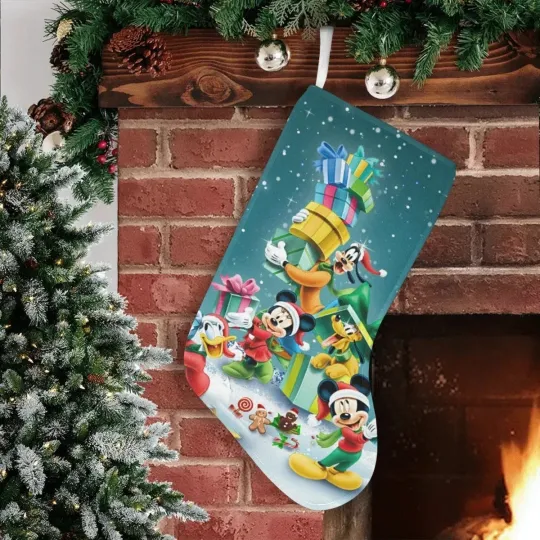 Discover Disney Characters Christmas Stocking, Mickey Friend Chimney Stocking
