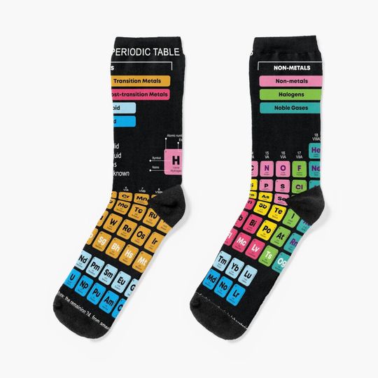 Periodic Table of the Elements Socks