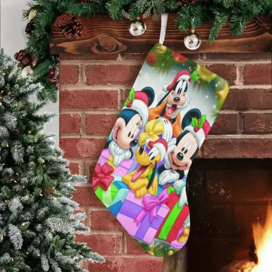 Discover Disney Characters Christmas Stocking, Mickey Friend Chimney Stocking