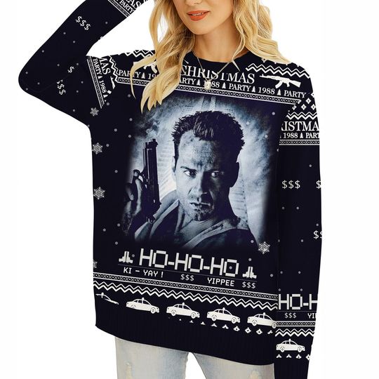 Die Hard Ugly Christmas Sweater | John McClane Yippee Ki Yay Sweater