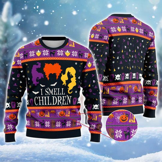 Discover Hocus Pocus I Smell Chirdren Ugly Christmas Sweater