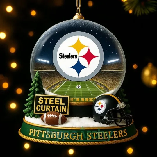 Discover Personalized Pittsburgh Football Team Steeler Christmas Ornament Gift Decor