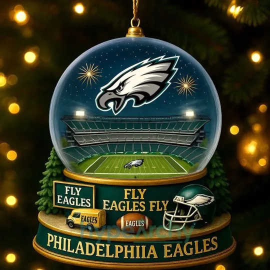 Discover Personalized Philadelphia Football Team Eagles Christmas Ornament Gift Decor