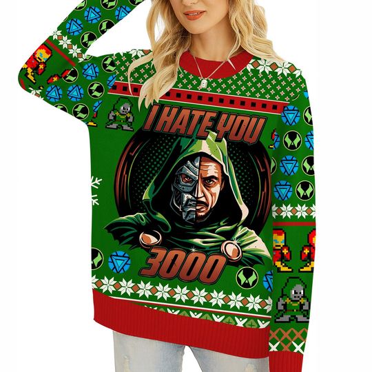 Discover Funny Dr Dooom I Hate You 3000 Ugly Christmas Sweater
