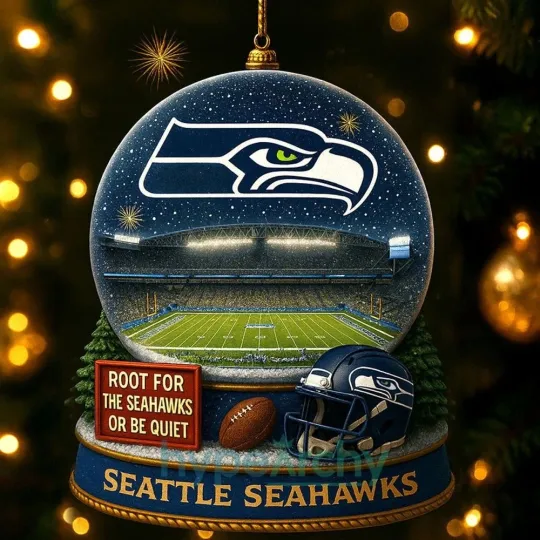 Seattle Football Team Seahawks Christmas Ornament Gift Decor