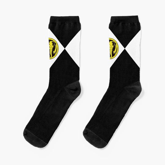 Discover MMPR Black Ranger With Coin Socks