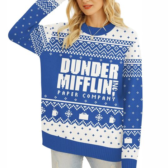 The Office Dunder Mifflin Ugly Christmas Sweater, The Office Christmas Sweatshirt