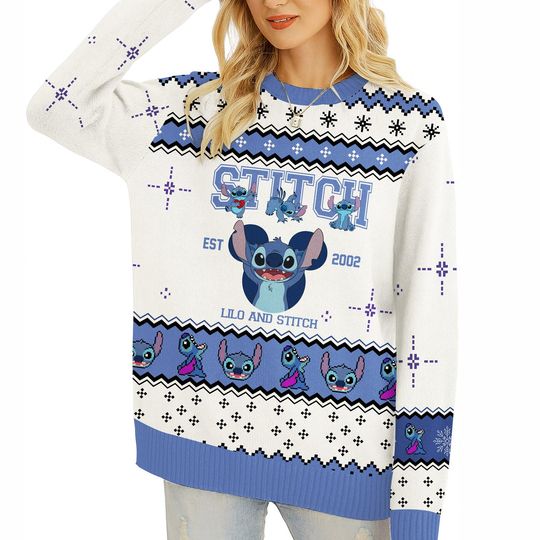 Discover Stitch Ugly Christmas Sweater, Disneyland Stitch Christmas Sweatshirt, Lilo and Stitch