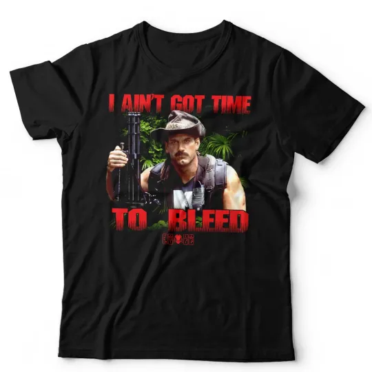 Discover Predator T-Shirt I Ain't Got Time To Bleed Unisex Retro Blain Jesse Ventura