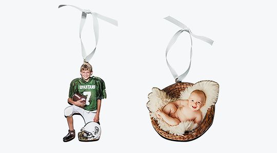 Personalized Acrylic Laser Cut Ornament- Photo Keepsake for Sports, Seniors, Baby, Graduation, Weddings, Keychain, Magnet, Grandparents gift