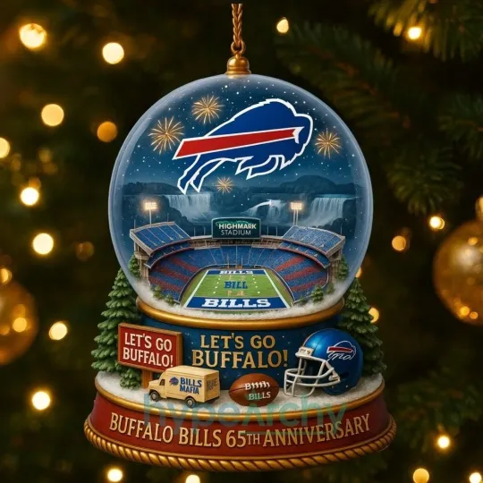 Buffalo Football Team Bills Christmas Ornament Gift Decor