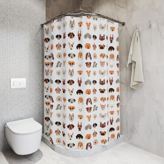 Discover Puppy Faces Collage Shower Curtains