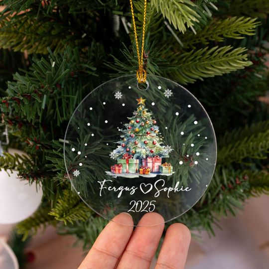 Discover Personalized Couples Christmas Ornament: Acrylic Bauble, Our First Christmas Togther, Christmas Home Decor, New Couple Xmas Ornament Gifts