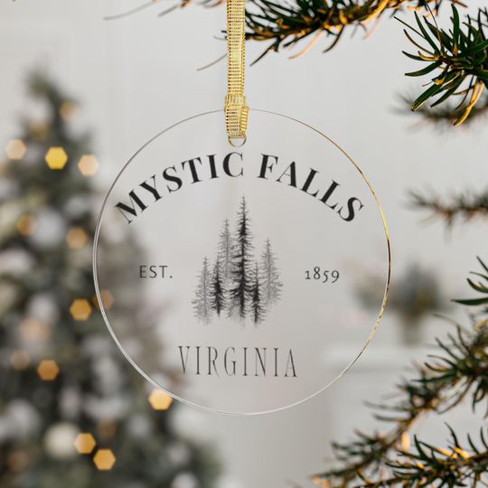 Discover Vampire Diaries Acrylic Ornament, Christmas Decor, TV Show Fan Gift, Holiday Tree Decoration, Vampire Diaries, Mystic Falls