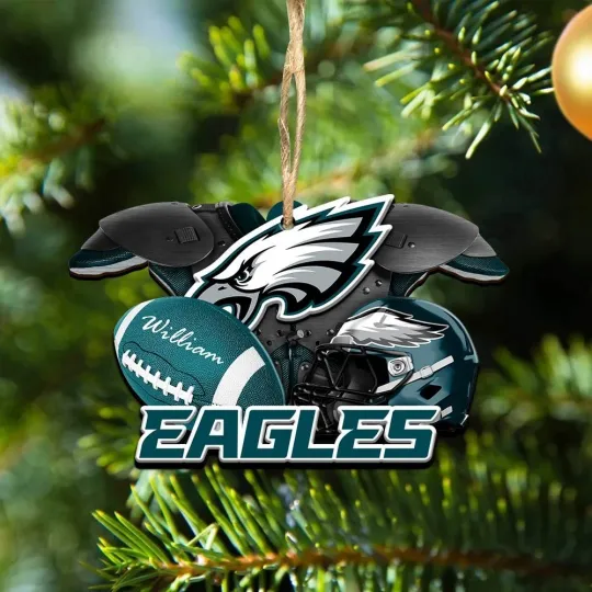 Discover Personalized Philadelphia Football Team Eagles Christmas Ornament Gift Decor