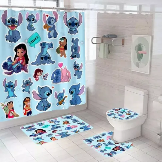 Discover Stitch Shower Curtain Set Bathroom Set For Bathroom Decor Best Gift For Friends
