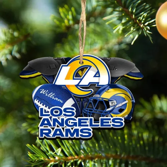 Discover Personalized Los Angeles Football Team Rams Christmas Ornament Gift Decor