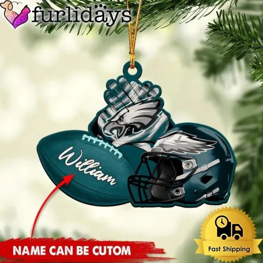 Discover Personalized Philadelphia Football Team Eagles Christmas Ornament Gift Decor