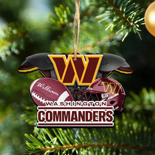Discover Personalized Washington Football Team Commanders Christmas Ornament Gift Decor