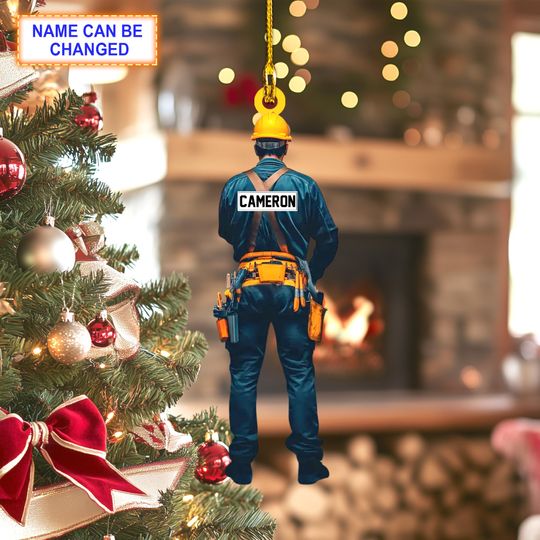 Discover Custom Name Elevator Maintenance Elevator Repair Christmas Ornament, Christmas Tree Hanging Decor, Flat 2D Ornament Acrylic/Wooden