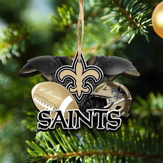 Discover Personalized New Orleans Football Team Saints Christmas Ornament Gift Decor