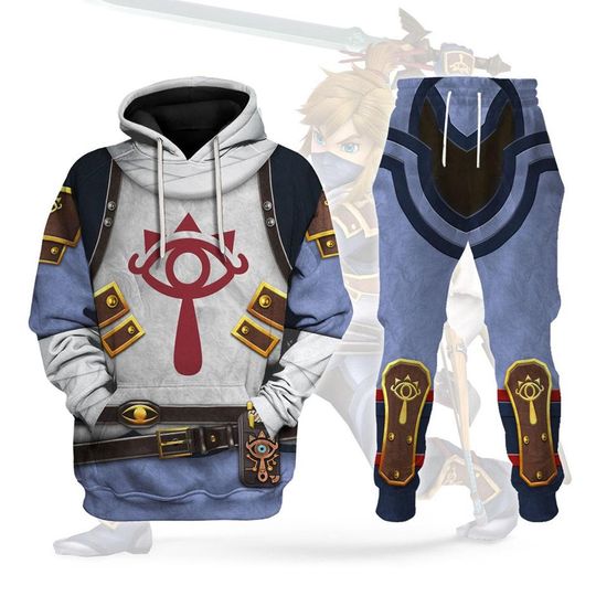 Sheikah Stealth Attire 3D Full Over Print Hoodie, Legend Of Zelda Halloween Costume