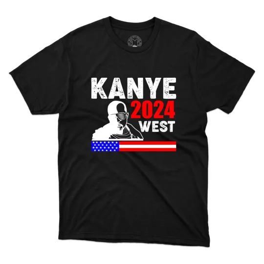 Kanye West 2024 US Flag President Election Unisex T-Shirt