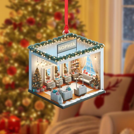 Personalized Hair Stylist Ornament: Custom Beauty Salon Christmas Decor