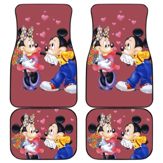 Discover Mickey Mouse Cute 3D Car Floor Mats Disney Non-Slip Auto Interior Fans Gift