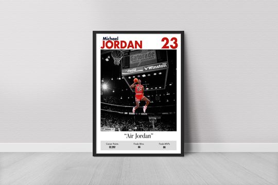 Discover Michael Jordan Poster, Basketball Wall Art, NBA Legend Wall Art, Gym Decor, Digital Download, Basketball Decor Gift for Sports Fans.