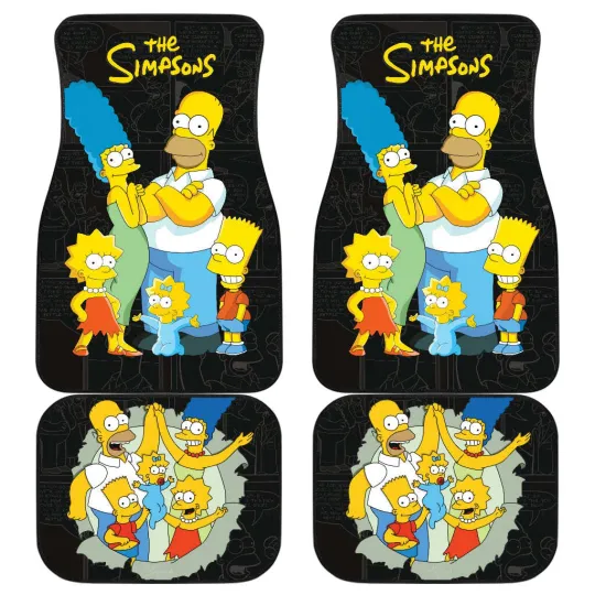 The Simpsons Car Floor Mats Non-Slip Universal Fit Auto Accessories