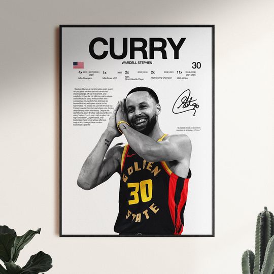 Stephen Curry Poster, NBA Wall Print, Basketball Digital Download, NBA Poster Print, Sports Decor, Warriors Poster, Basketball NBA Gift