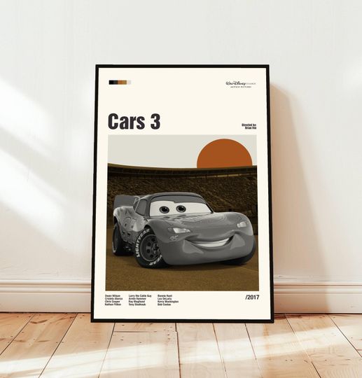 Discover Cars 3 Poster / Movie Poster / Midcentury Modern Art / Minimalist Art / Vintage Print /  Retro Modern Poster / Gift for him